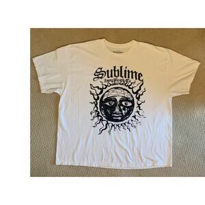 NWOT Sublime Long Beach Sun White Tee